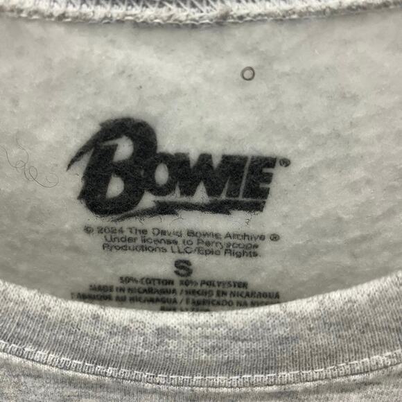 Davie Bowie Women's SM Rebel Rebel Heather Gray Pullover Sweatshirt - Picture 4 of 4